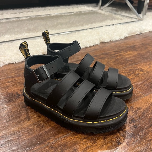 Dr. Martens Shoes - Doc Marten Black Platform Sandal